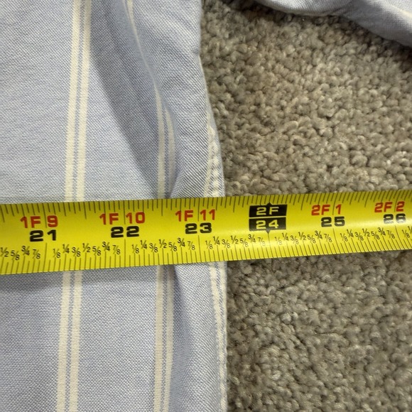 AYR Button Down Shirt Mens M Blue Stripe Oxford Cotton Oversized Pocket Casual - Picture 6 of 11